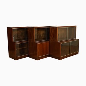 Vintage Modular Stacking Library Bookcases, Set of 3