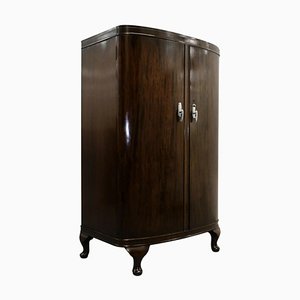 Ladies Wardrobe with Shelves & Bow Front Cabriole Legs from Waring & Gillow