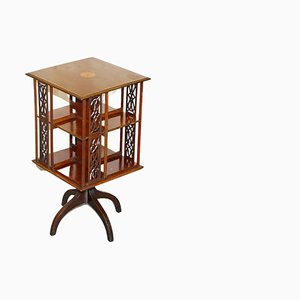 Tavolino vittoriano Sheraton Revival in mogano e legno satinato