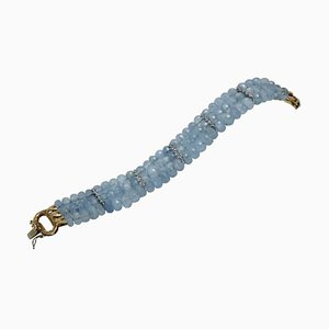 Bracelet Aigue-Marine en Or et Diamant