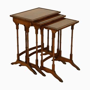 Vintage Mahogany End Tables, Set of 3