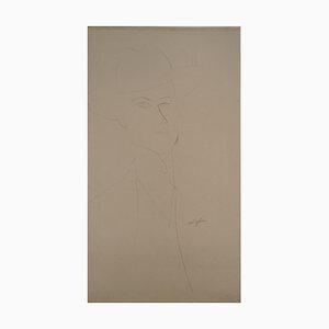 Nach Amedeo Modigliani, Mann mit Hut, 1959, Lithographie