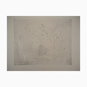 Pablo Picasso, Les Saltimbanques: La Danse, Grabado original, 1905
