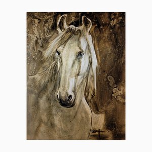 Bernard Locca, Horse, 1978, Acrylic on Cardboard