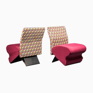 Set of Vintage Fabric Armchair, 1980s