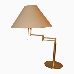 Italian Brass Multi-Adjustable Table Reading Lamp from Relux Milano, 1970s