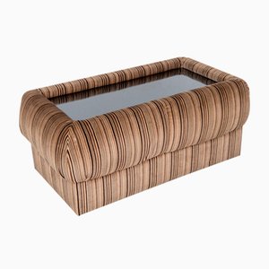 Couchtisch mit Glasplatte, 1970er