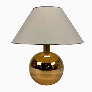 Gold Plated Ceramic Table Lamp from Bellini, Italy, 1970s
