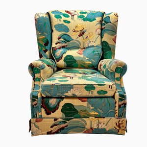Mid-Century Linen Wing Chair by Josef Frank, 1960s