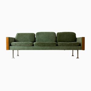 Mid-Century Three-Seater Sofa in Olive Green, Netherlands, 1960s