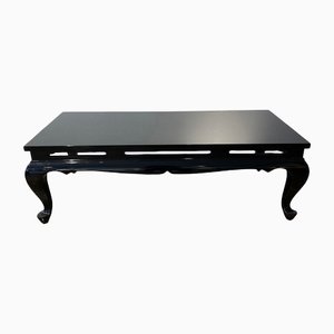 Chinoiserie Coffee Table With Black Lacquer