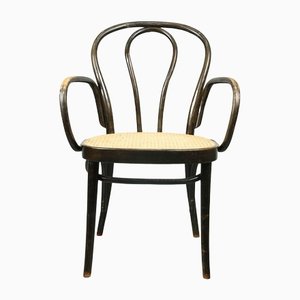 Black No. 218 Wide Armchair Chair by Michael Thonet