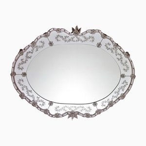 Espejo estilo veneciano de cristal de Murano de Fratelli Tosi