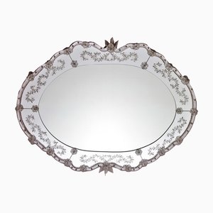 Miroir Vénitien en Verre Murano par Fratelli Tosi
