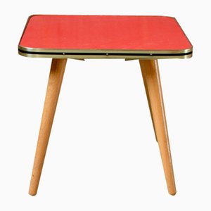 Red Plant Table or Nightstand, 1950s