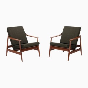 Easy Chairs Model 340 by Poul Volther for Frem Røjle, 1960s, Set of 2