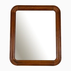 Espejo de pared de madera de nogal, años 50