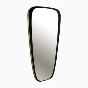Italian Brass Asymmetrical Wall Mirror, 1960s
