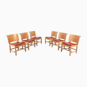 Vintage Architectural Danish Chairs, Set of 6
