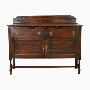 Country Oak Victorian Buffet Sideboard with Drawers & Doors, 1920s