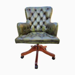 Green Chesterfield Director's Desk Chair