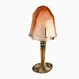 Art Deco Bronze Table Lamp by P. Maynadier & Cie