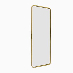 Large Brass Wall Mirror, 1950s