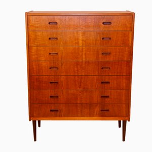 Cassettiera alta in teak, Danimarca, 1960