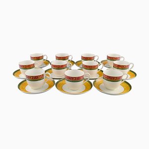 My Way Porcelain Coffee Cups & Saucers by Paloma Picasso for Villeroy & Boch, Set of 22