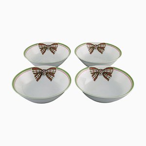 French Christian Dior Spring Bowls in Porcelain, Set of 4