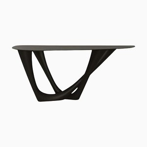Black Brown Steel Base and Top G-Console Duo by Zieta