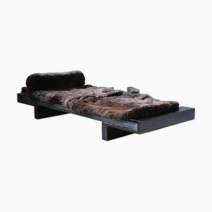 Sofá cama de acero negro de Arno Declercq
