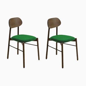 Bokken Upholstered Caneletto Menta Chairs by Colé Italia, Set of 2
