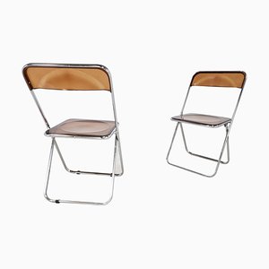 Vintage Plia Folding Chairs from Castelli / Anonima Castelli 1970s, Set of 2