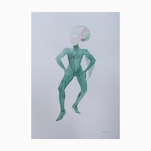 Nino Eliashvili, Ridley Goes Fashion, 2020, Watercolor on Paper