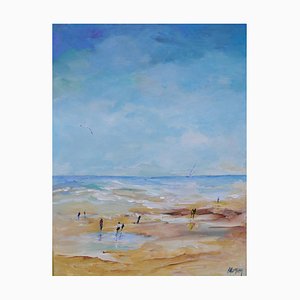 Liliane Paumier, A la plage, 2022, Acrylic on Canvas
