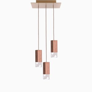 Wood Trio Lamp/One Chandelier from Formaminima