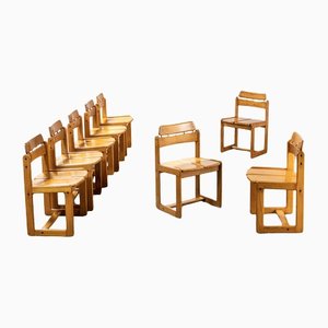 Tapiolina Stühle aus Eschenholz von Ilmari Tapiovara für Montina Fratelli, 1970er, 8er Set