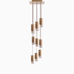 Brass Lamp/One 9-Light Chandelier from Formaminima