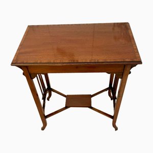 Antique Edwardian Mahogany Inlaid Side Table