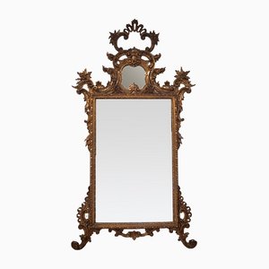 Antique Venetian Louis XV Mirror in Golden and Carved Wood