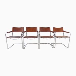 Mg5 Leather Chairs by Matteo Grassi, Set of 4