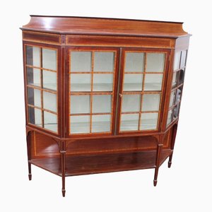 Mahogany 2-Door Glass China Cabinet, 1920s