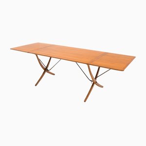 Sabre Leg Dining Table AT-304 by Hans J. Wegner for A. Tuck, 1950s