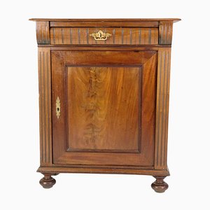 Mahogany Console Cabinet with Drawer & Door, 1860s