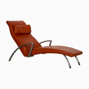 Rolf Benz Leather Armchair Orange Lounger