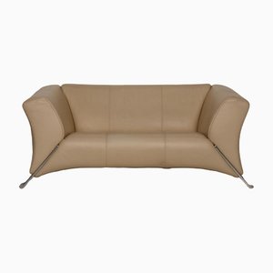 Rolf Benz 322 Leather Two-Seater Cream Sofa Couch