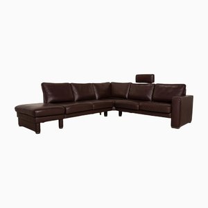 Gepade Cosmo 200 Leather Sofa Dark Brown Corner Sofa Couch