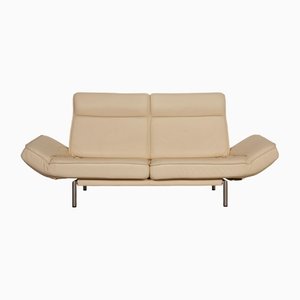 De Sede Ds 450 Leather Sofa Cream Two-Seater Couch Function Relax Function