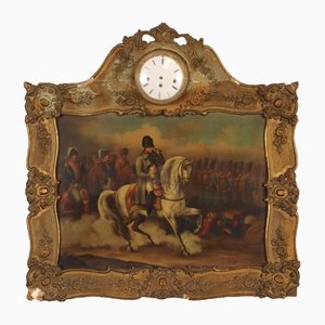 Antique Wall Clock with Painting